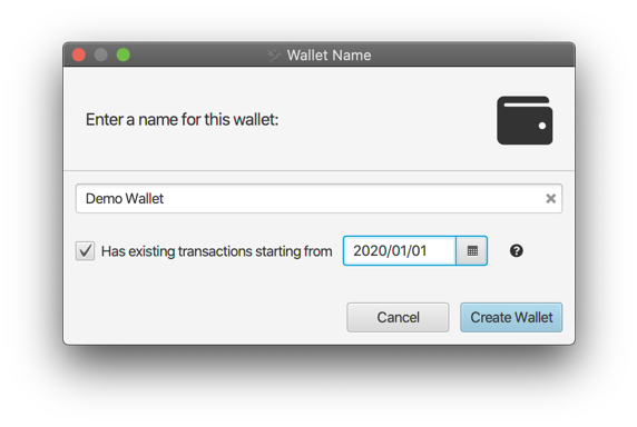 Creating a New Wallet using Bitcoin Core